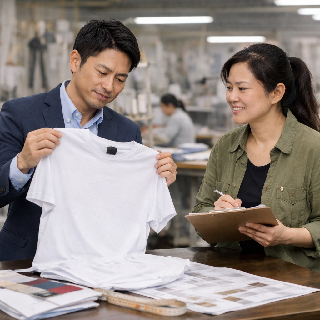 アパレルOEMでは、一度取引を始めた工場を「問題があっても変えられない」と感じてしまうケースが少なくありません。
しかし、工場を変えないという判断そのものが、長期的には大きなリスクになることもあります。
本記事では、TシャツOEMを例に、なぜ工場変更を決断したのか、そして変更したことで実際に何が起きたのかを、実務の流れに沿って解説します。